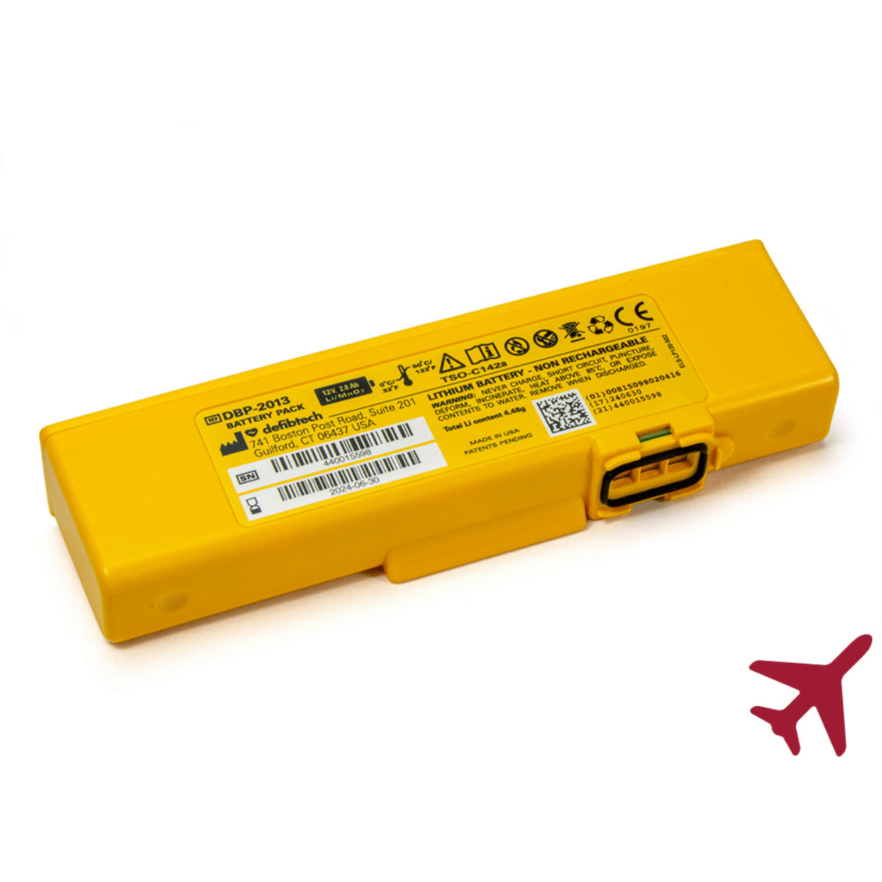 Defibtech-Defibtech Lifeline™ VIEW, ECG, PRO AEDs 4-Year Aviation Battery Pack-MedTech-1